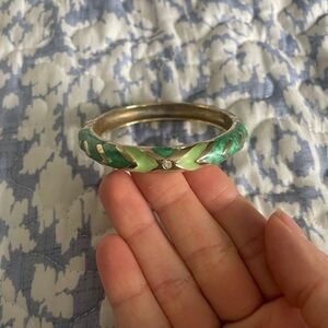 Enamel and metal bangle